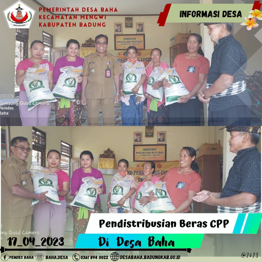 Pendistribusian Beras CPP di Desa Baha